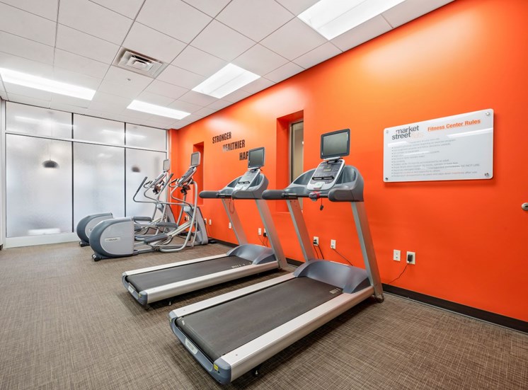 24-hour, fully-equipped fitness center for Market Street Flats residents at sister property New Kent